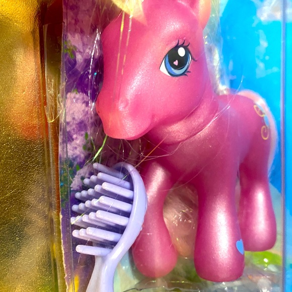 MY LITTLE PONY G3 VTG 2003 GLITTER CELEBRATION WAVE 1 PINKIE PIE w/CHARM & BRUSH - Picture 9 of 16